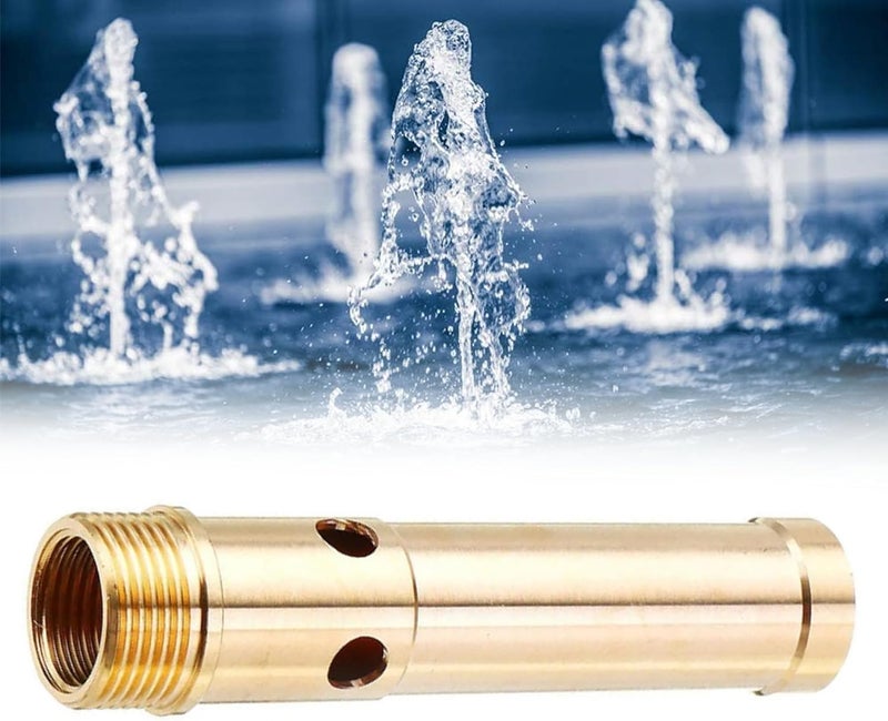 Patravious Brass Bubbling Fountain Nozzle, G1/2 Female Thread G3/4 Male Thread Bubbling Fountain Nozzle, Brass Spray Head Pond Sprinkler for Garden Pond Amusement Parks Fountain - Image 1